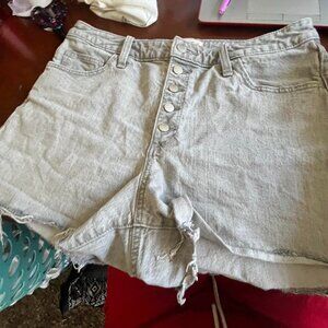 Universal Thread Women's Blue and Grey Shorts